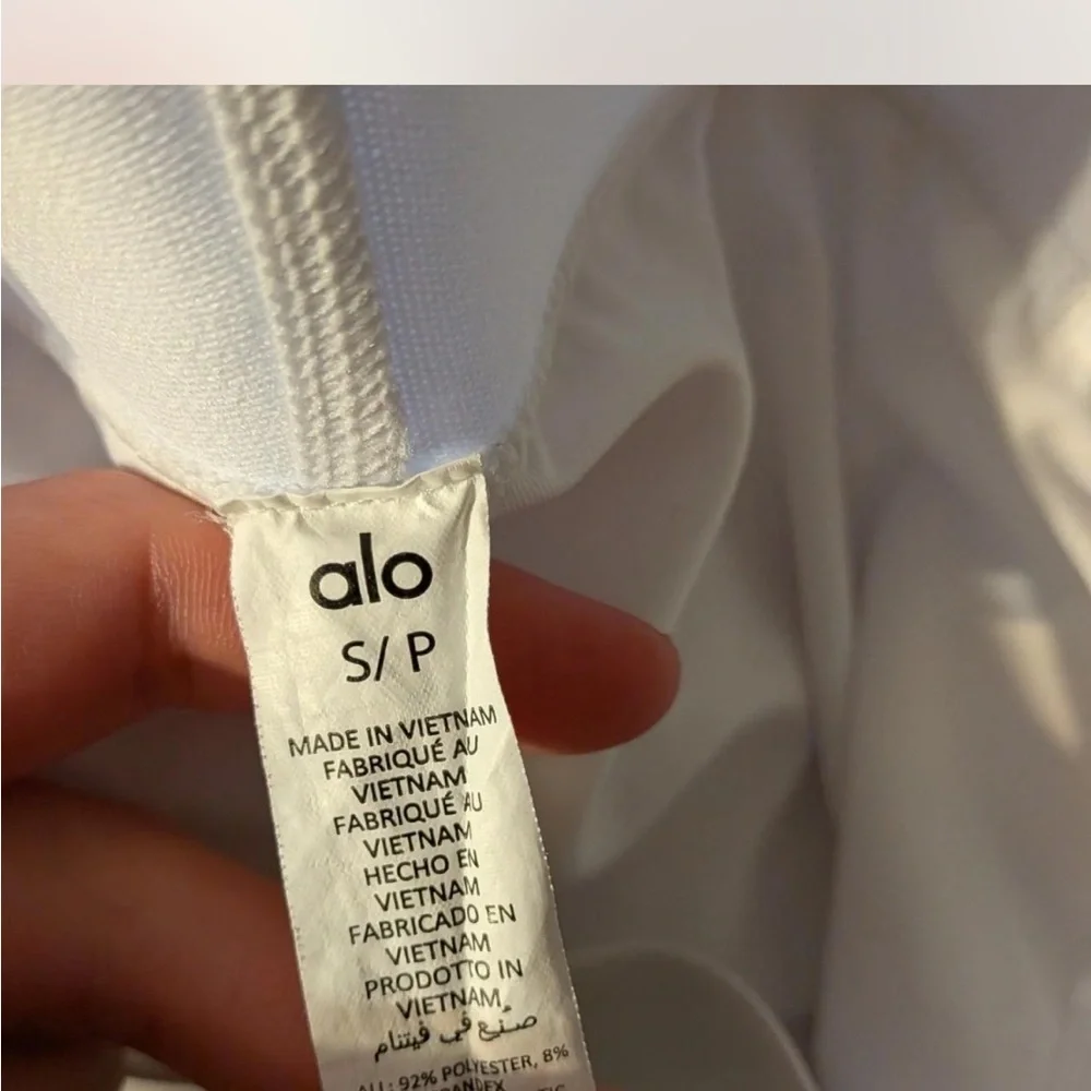 Alo white Pleated Skirt